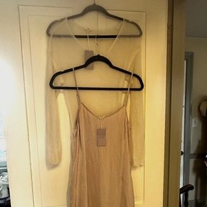 Ivory maxi sweater dress, never worn, size medium